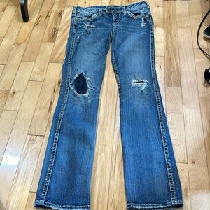 Silver Tuesday Distressed Jeans